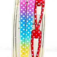 Polka Dots & Checkered Hair Clips (Rainbow & Red, 4pcs)