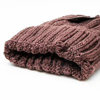 Crochet Brown Beanie - Brown