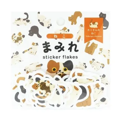 World Craft Mamire 45pcs Cats Masking Tape Sticker Flakes