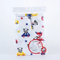 Kids Apron & Bandana Set S Size - White Panda & Car