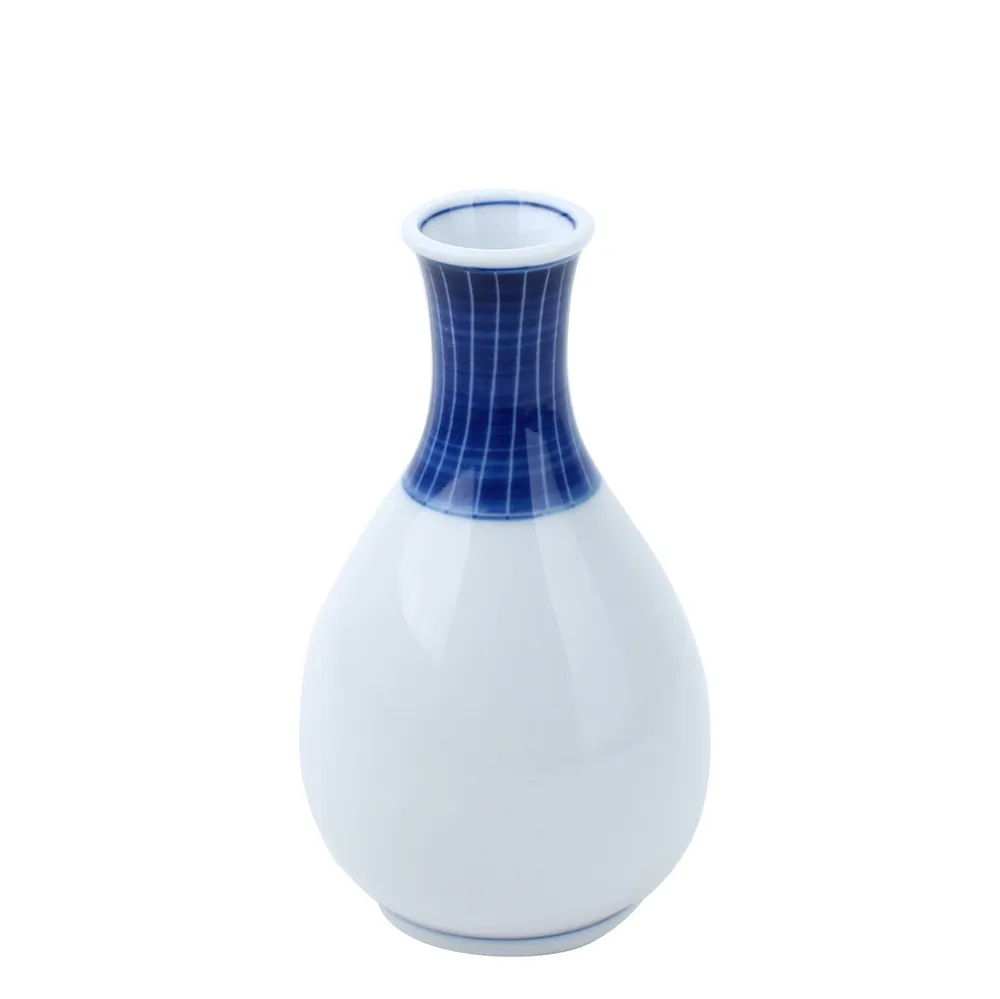 Kuchi Brush Stroke Tokusa Ten Grass Porcelain Tokkuri Sake Bottle