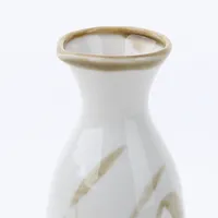 Milky White Pampas Grass Porcelain Tokkuri Sake Bottle 180mL