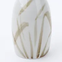 Milky White Pampas Grass Porcelain Tokkuri Sake Bottle 180mL