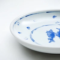 Japanese Ceramic Porcelain Two Fish Plate