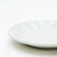 White Kohiki Shinogi Porcelain Plate