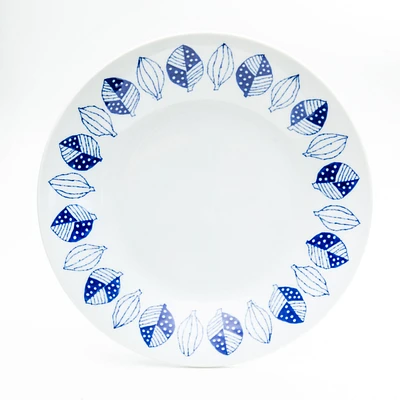 Japanese Porcelain Blue Leaf Plate