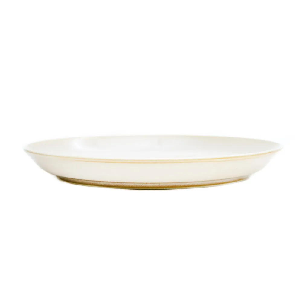 Japanese Cream White Breakfast Plate