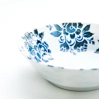 Japanese Porcelain Bowl with Rose Pattern