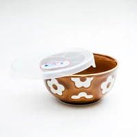 Flowers Porcelain Bowl with Lid