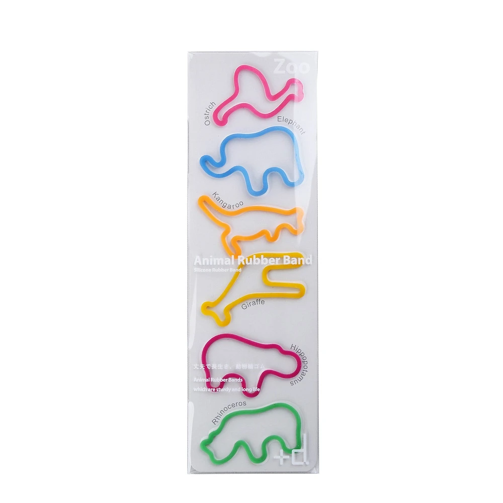 H concept +d Animal Shaped Rubber Bands (6pcs)