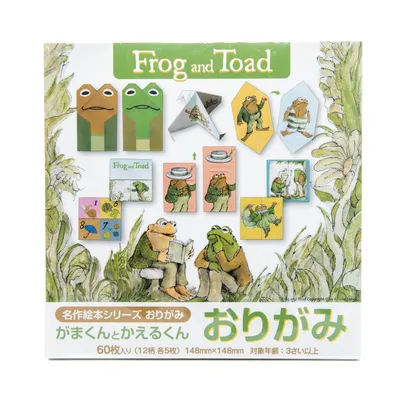 Frog and Toad Multicolour Origami Paper with Instructions