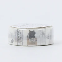 Seal-Do Shinzi Katoh Design Monochrome Miyazawa Kenji: The Cat Office Masking Tape