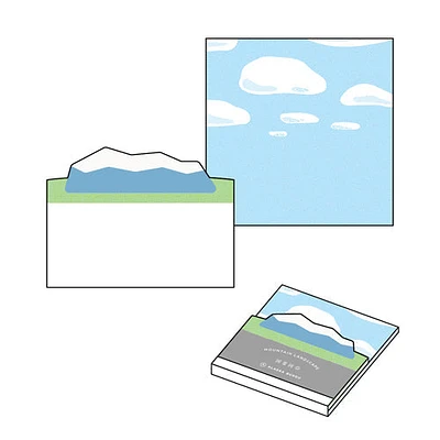 Feuilles 40 Sheets Mountain Lanscape Die-Cut Memo Pad MLS