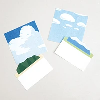 Feuilles 40 Sheets Mountain Lanscape Die-Cut Memo Pad MLS