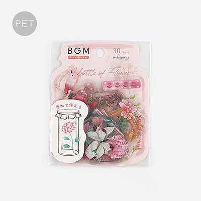 BGM Blooming Flower in a Bottle Sticker Flakes