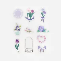 BGM Blooming Flower in a Bottle Sticker Flakes (Violet)