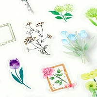 BGM Blooming Flower in a Bottle Sticker Flakes (Dark Green)