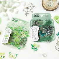 BGM Blooming Flower in a Bottle Sticker Flakes (Dark Green)