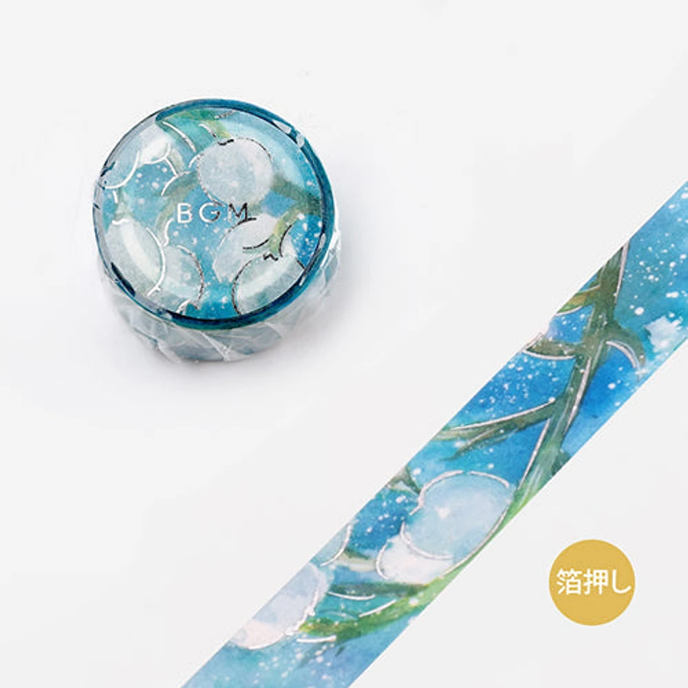 BGM Foil Stamping Masking Tape (Watercolour Flower: Lily of the Valley)