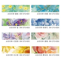 BGM Foil Stamping Masking Tape (Watercolour Flower: Hydrangea)