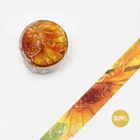 BGM Foil Stamping Masking Tape (Watercolour Flower: Sunflower)