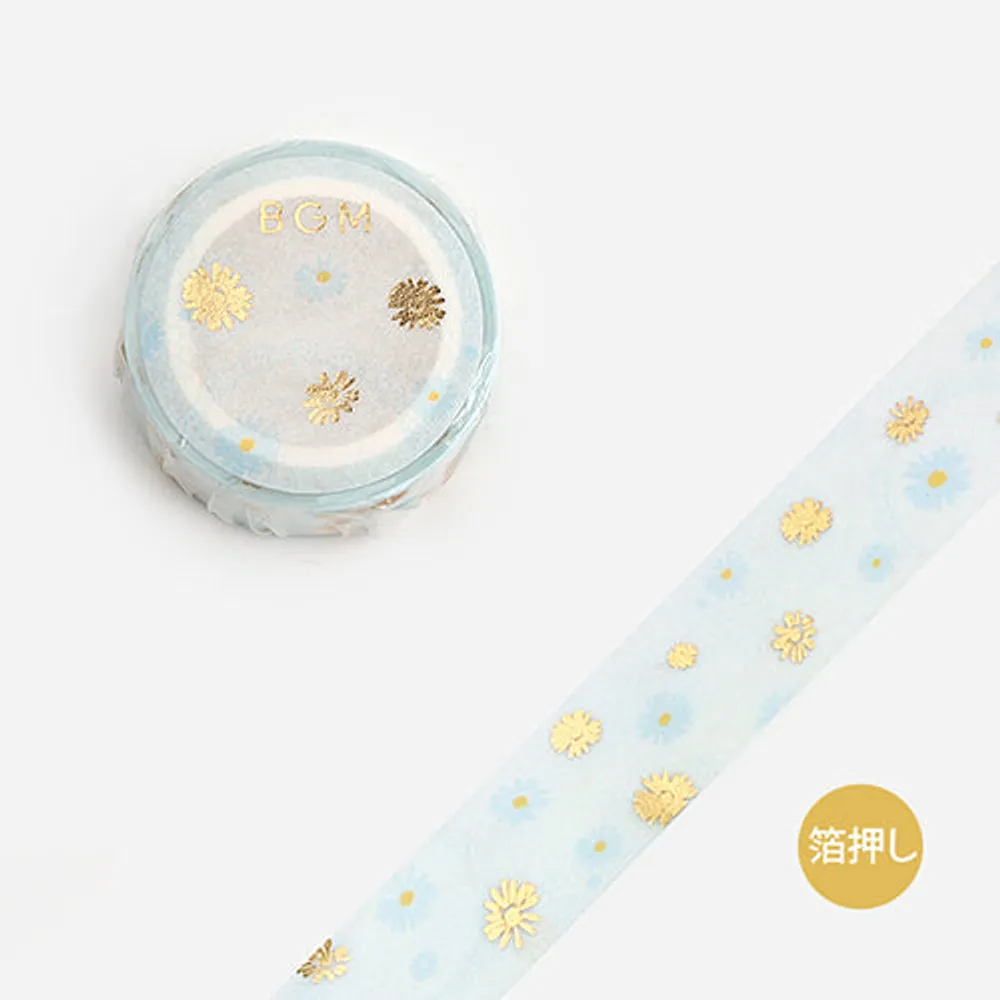 BGM Foil Stamping Daisy Masking Tape