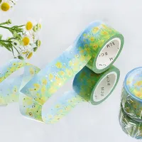 BGM Foil Stamping Yellow Flower Field Masking Tape