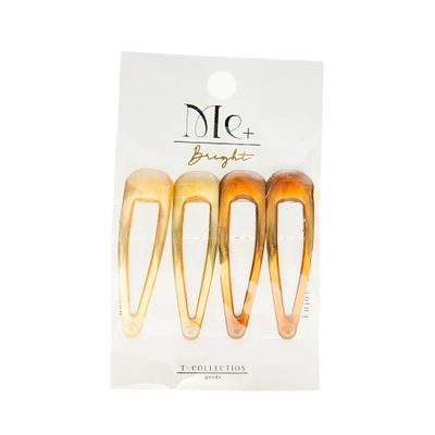 Me+ T-Collection Hair Clips Brown (4pcs)