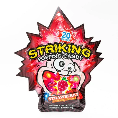 Striking Popping Candy 20 Pouches - Strawberry