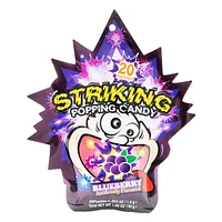 Striking Popping Candy 20 Pouches - Blueberry