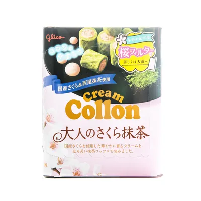 Glico Sakura Matcha Cream Collon