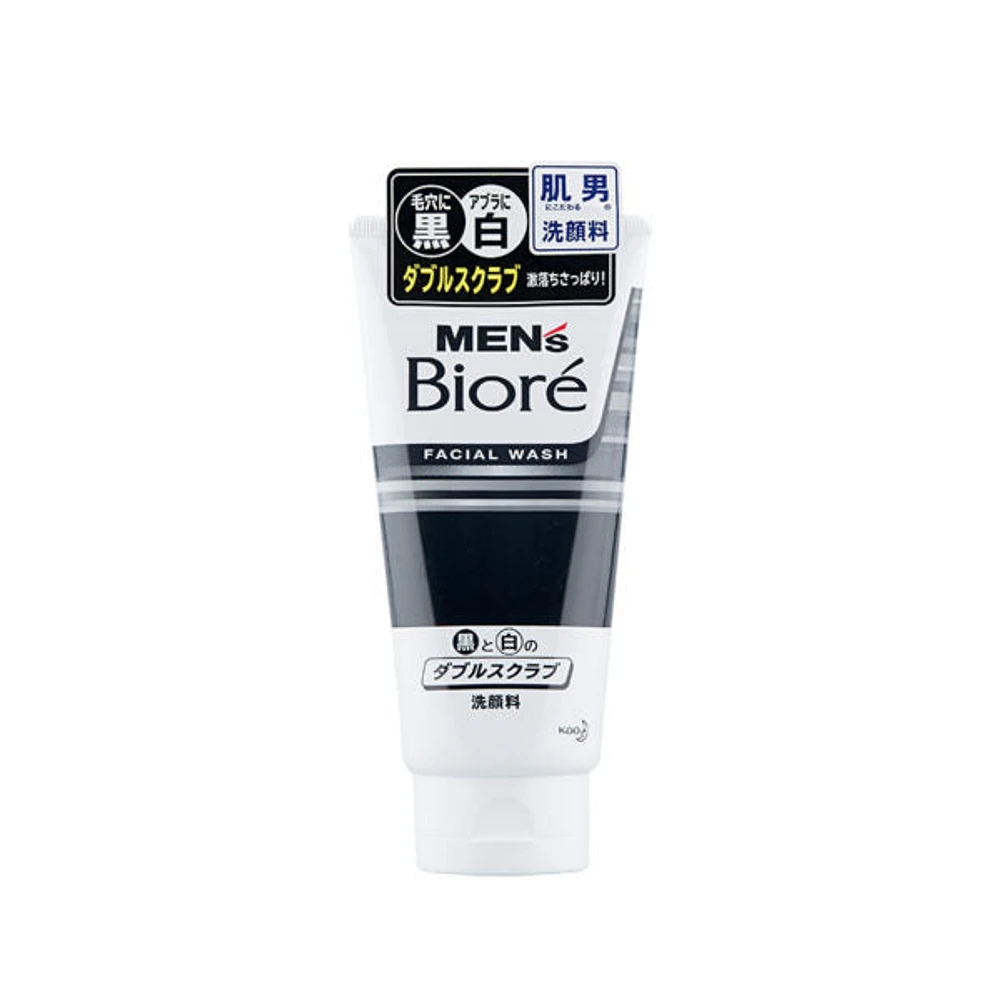 Kao Men's Biore Double Scrub Face Wash (130g)