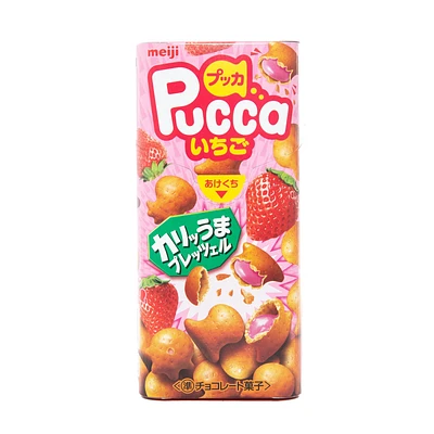 Meiji Pucca Strawberry Chocolate Snack