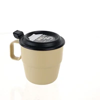 Mug With Lid (PP/Microwave Safe/Dishwasher Safe/9.8x9.5x12.2cm