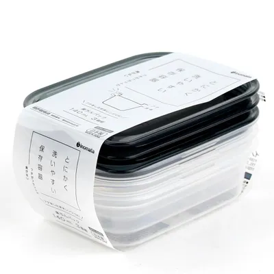 Plastic Food Container (Microwave Safe/Rectangle/140mL (3pcs