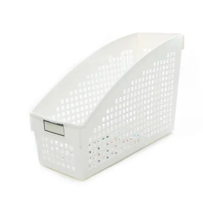 White A4 Magazine Holder with Label