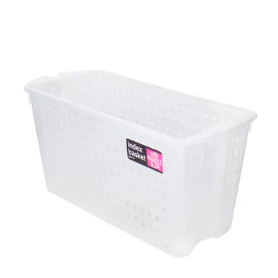 Slim Type Clear Rectangular Basket with Handle