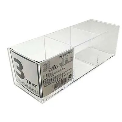 3-Section Clear Organizer with Compartments - Case of 12