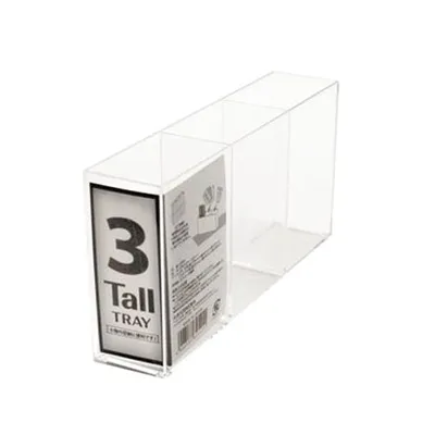 3-Section Tall Storage Tray with Compartments