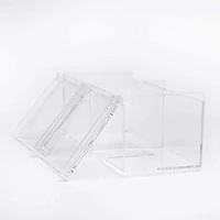 Double Pocket Clear Storage Case with Lid and Compartments - Individual Package