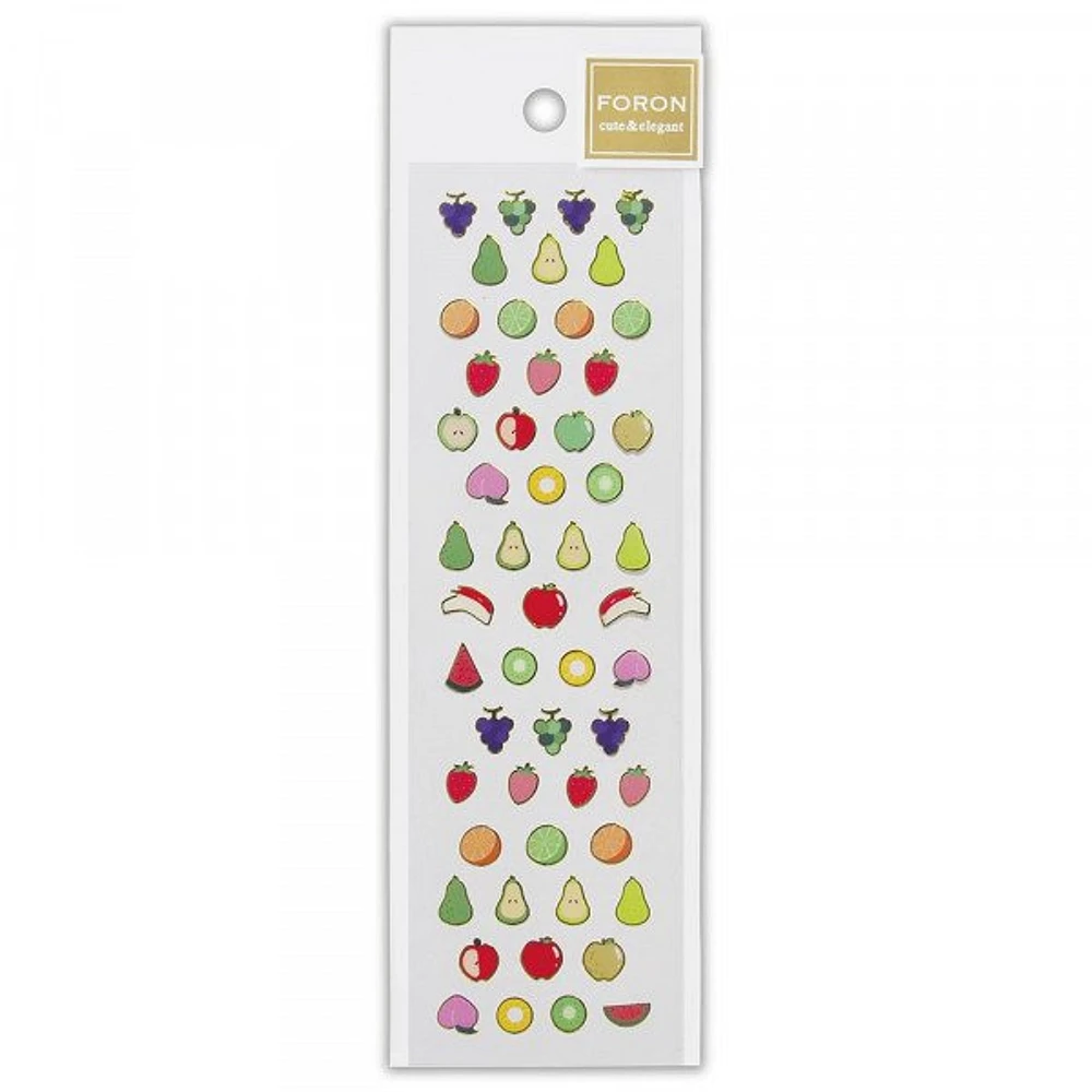 NB Foron Gold Edges Stickers - Fruit