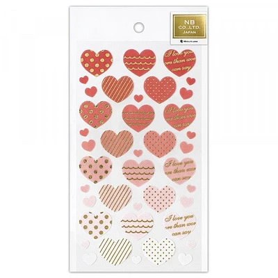 NB Non-Woven Fabric Stickers - Hearts