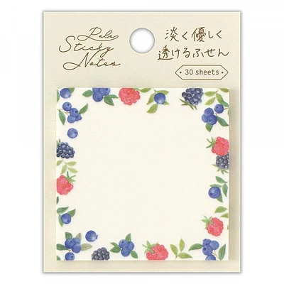 NB Pale Floral Sticky Notes (30 Sheets) - Berries