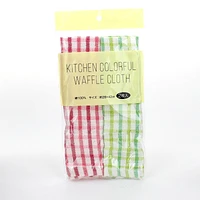 Cleaning Cloth (f/Kitchen/Check/YK/BL*PK/GN/28x42cm (2pcs))