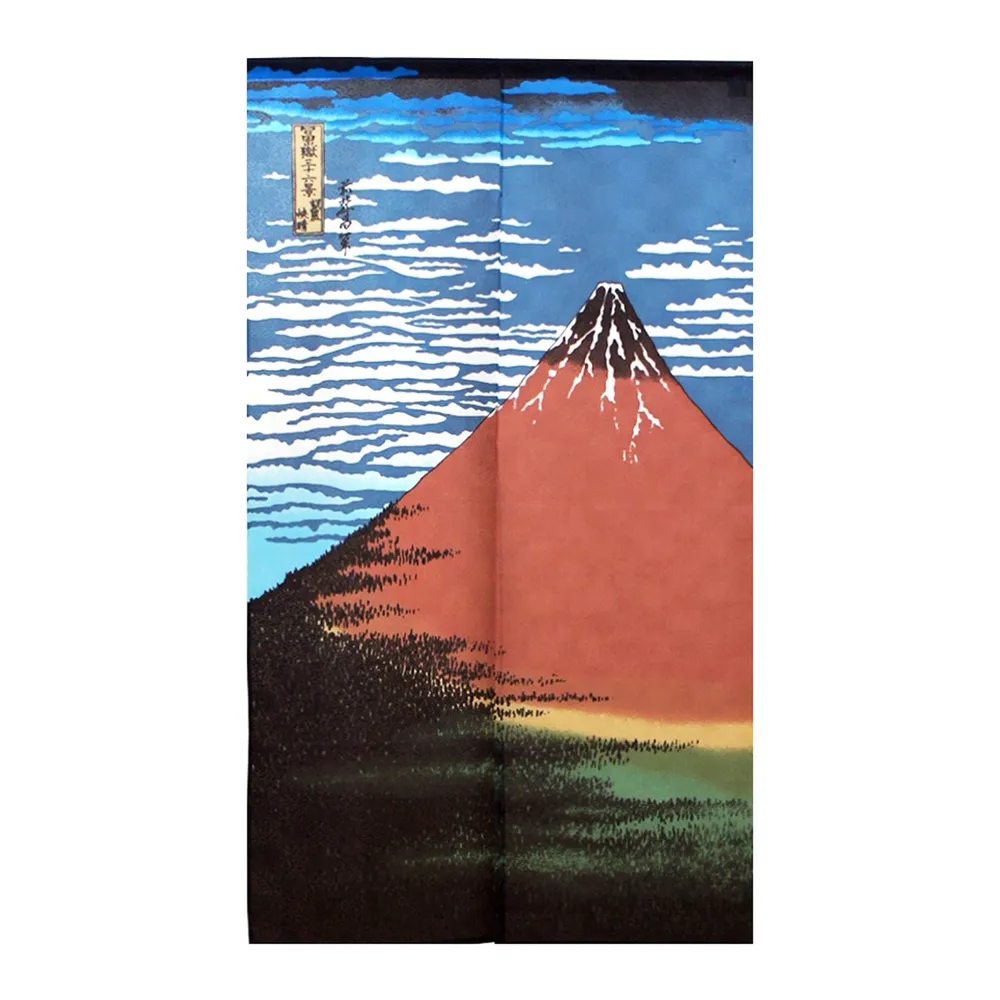 Japanese Style Katsushika Hokusai: Fine Wind Clear Morning Noren Curtain