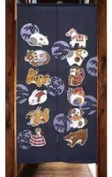 Japanese Style Long Chinese Zodiac Noren Curtain