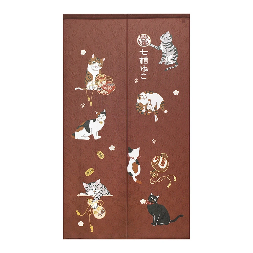 Japanese Style Lucky Beckoning Cat Noren Curtain