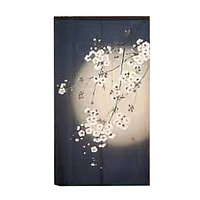 Japanese Style Cherry Blossom at Night Noren Curtain