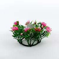 Artificial Rose Wreath (5xCol/18cm)