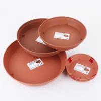 Set of 3 Brown Plant Saucer